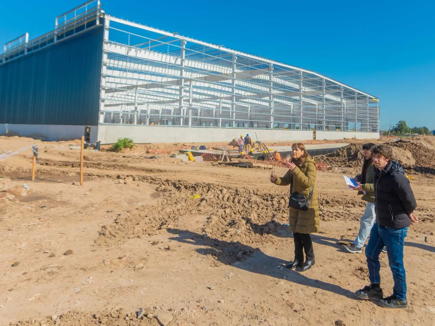 Juan Andreotti supervisó el avance del Parque Industrial de San Fernando