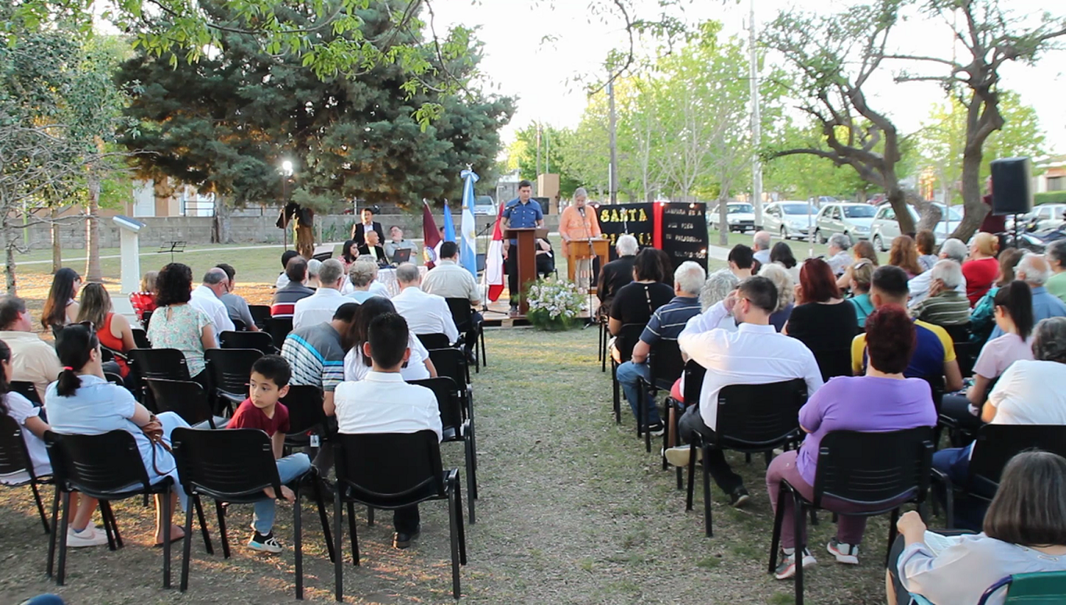 Descubren monumento al “Sagrado Ejemplar” en Libertador San Martín