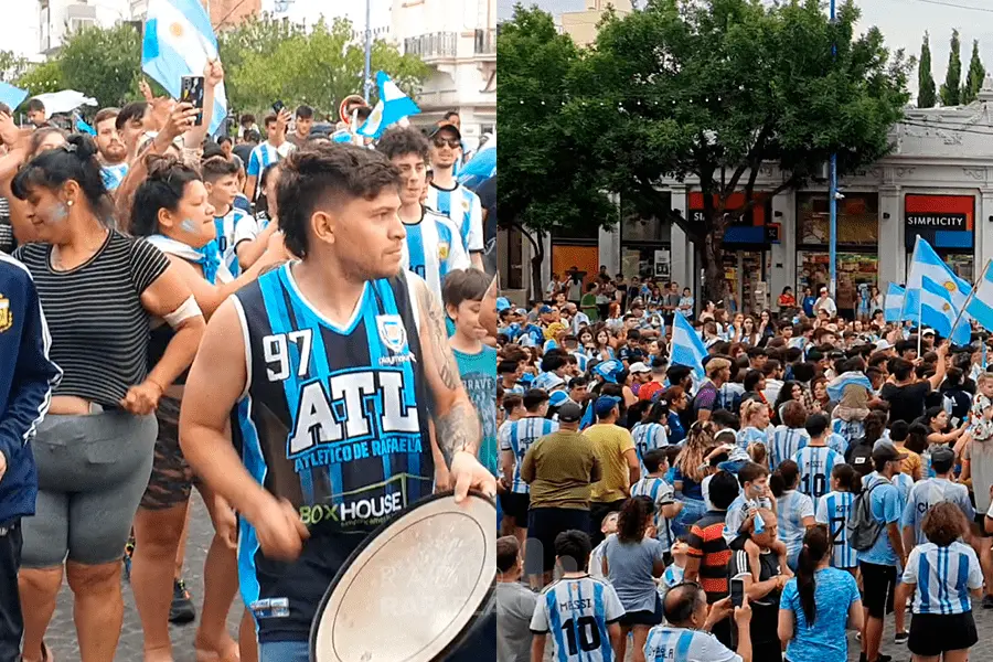 Argentina ganó y así se celebró en Rafaela: mirá el video
