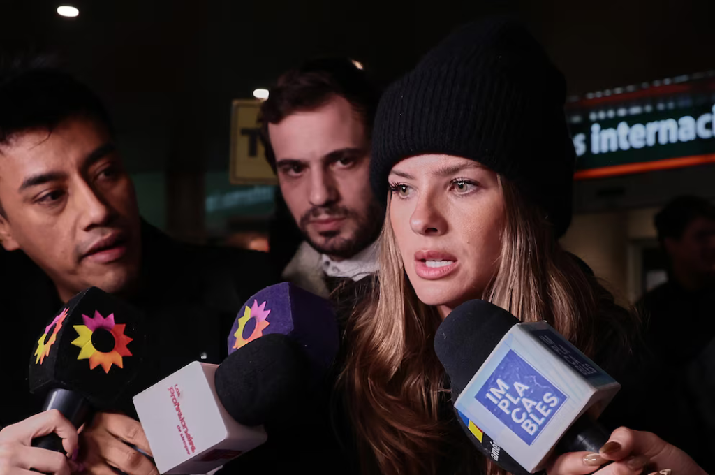 China Suárez con la prensa.