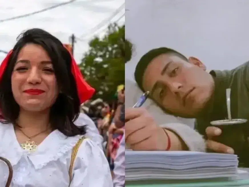 Carlos Riveros y Camila, rosarina asesinada.