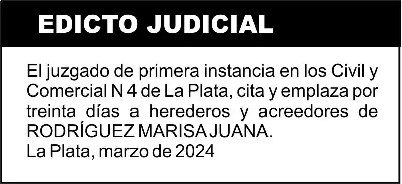 RODRÍGUEZ MARISA JUANA S/SUCESIÓN AB-INTESTATO