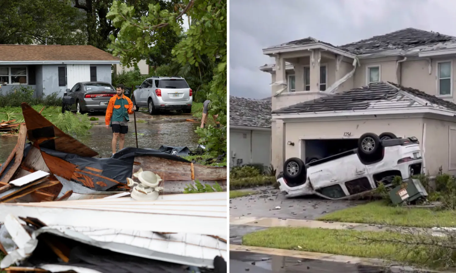 El devastador paso del huracán Milton por Florida.