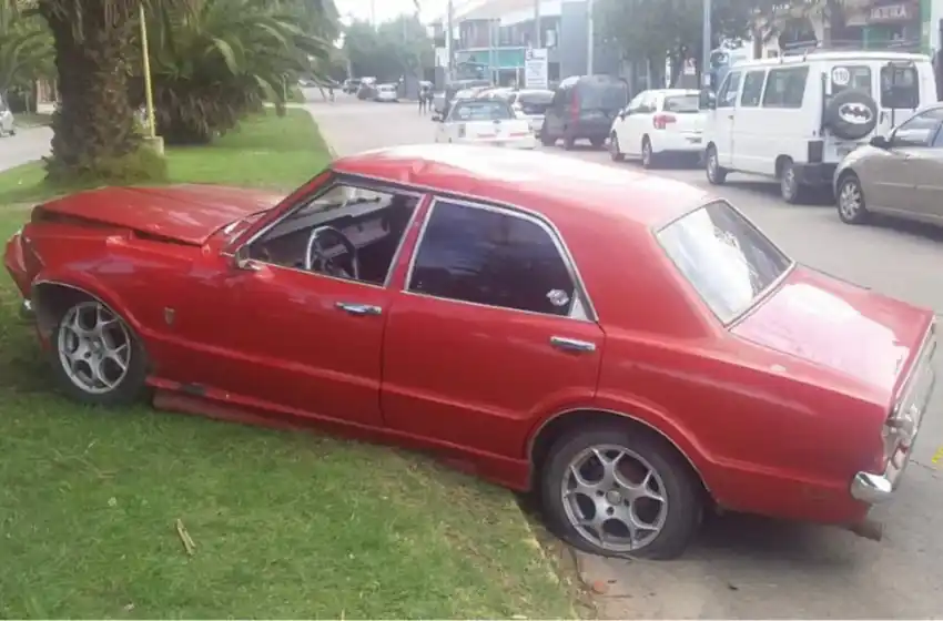 Un auto impactó contra las palmeras de Tejedor