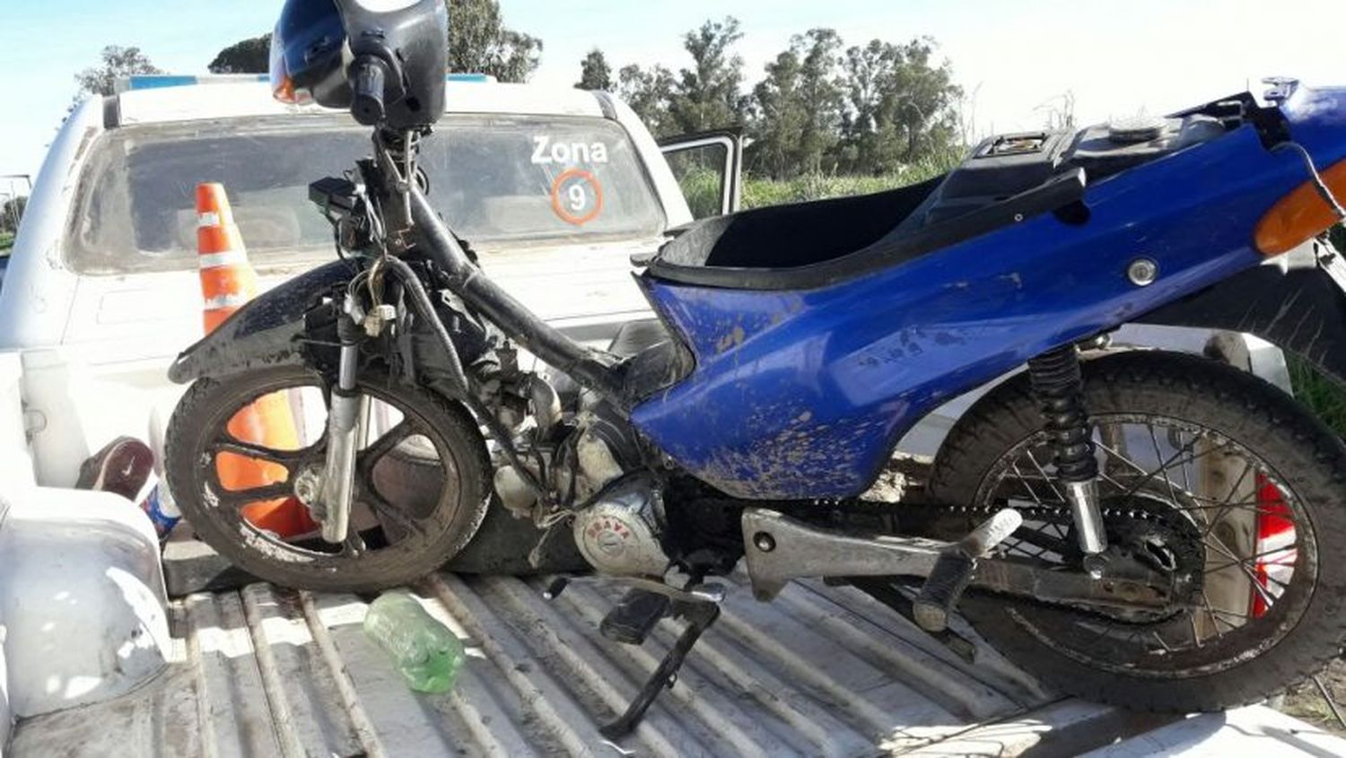 Menor circulaba en moto robada