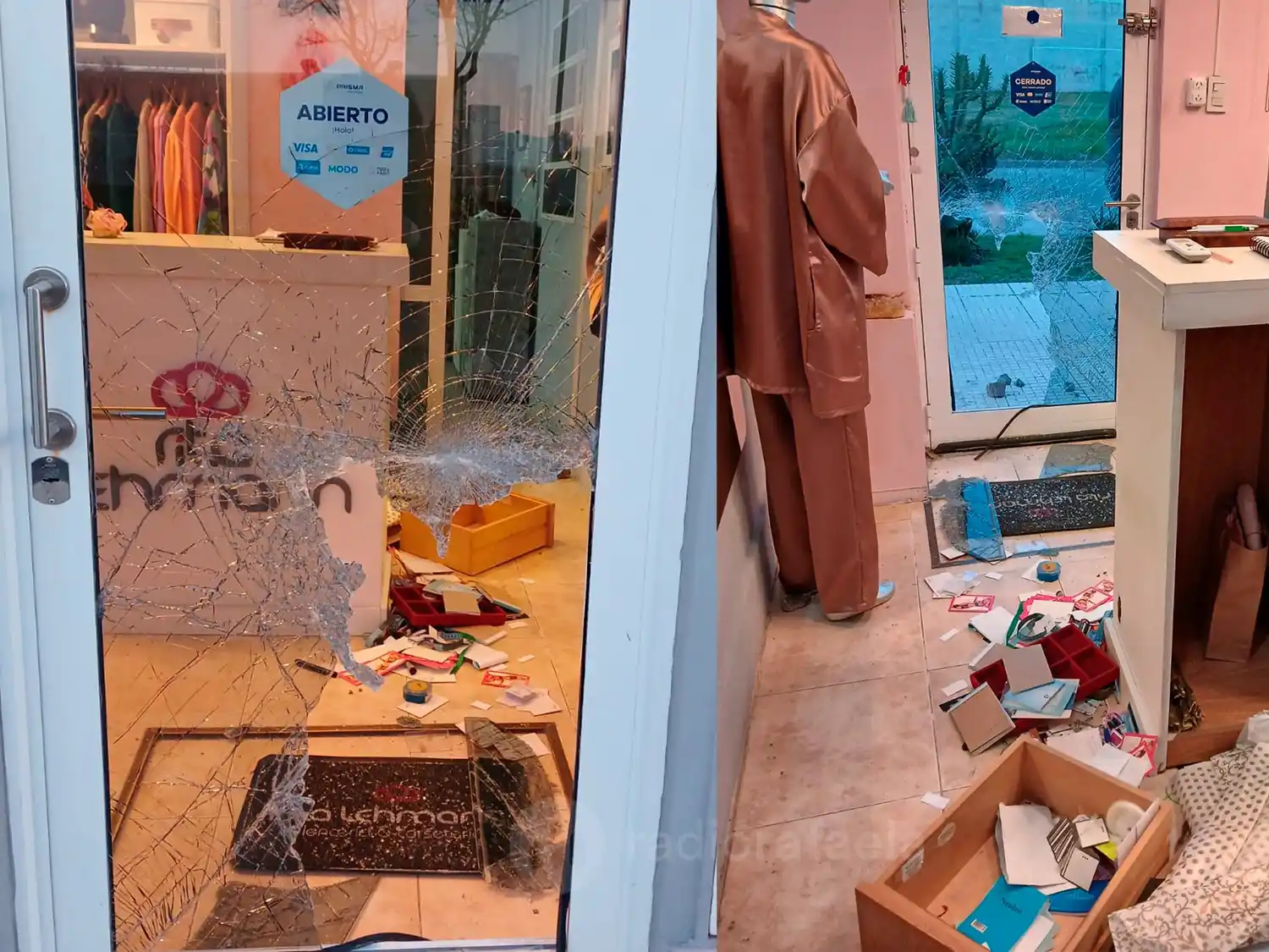 Imágenes del resultado del robo