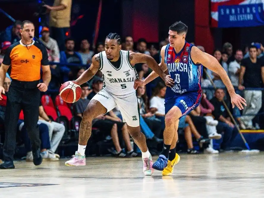 Gimnasia arrancó las finales de la Liga Nacional con un triunfazo en Santiago del Estero. Foto: Prensa Quimsa