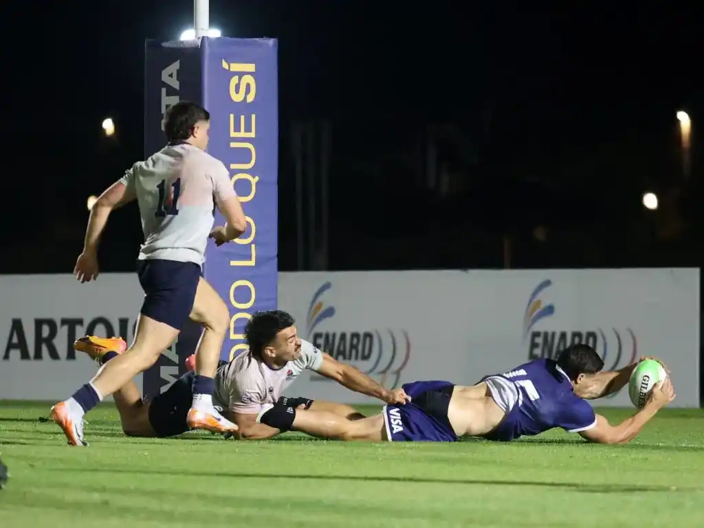 Try importante. Del necochense Juan Ignacio Larraburu en la final del Super Seven