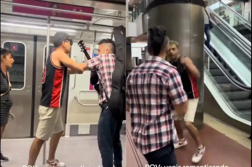 Pelea en un subte