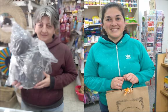 Lucía y Yanina, las ganadoras de los premios por el Día del Niño en Sin Galera