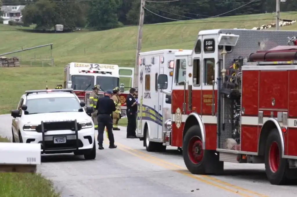 Los primeros en responder estuvieron en la escena de un incidente en el municipio de North Codorus el 17 de septiembre de 2025. Harrison Jones/USA Today Network/Imagn Image