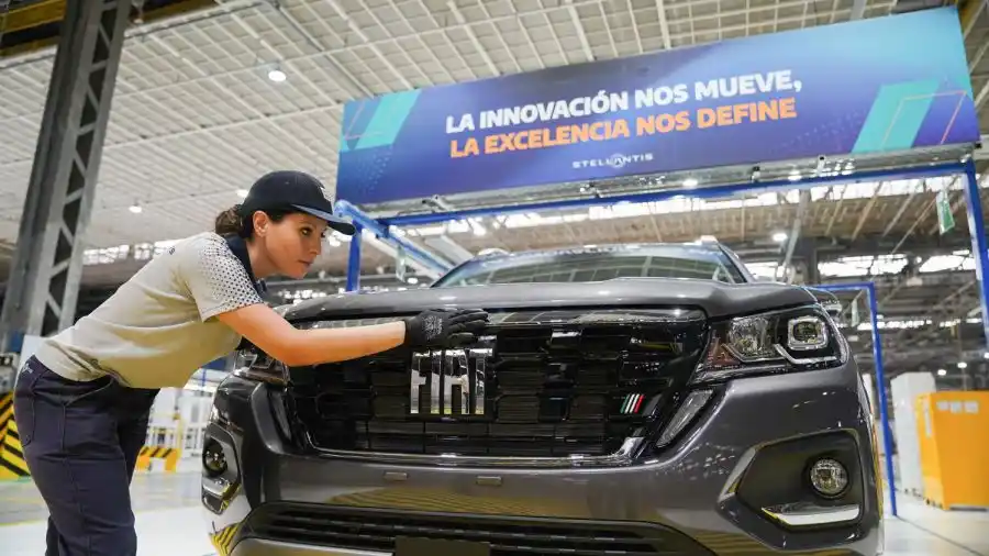 La parte frontal de la Pick up de Fiat