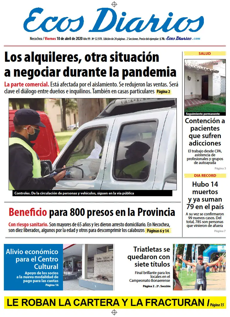 Tapa del 10 de abril de 2020
