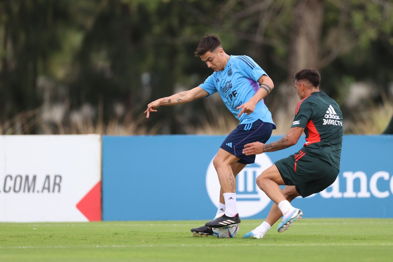 Sin Messi, la Selección derrotó 4-1 a River en un choque amistoso informal