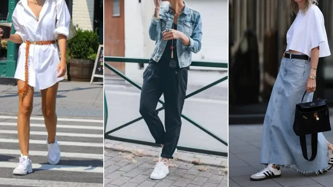 Estilo urbano con calzado elegante para días de primavera.