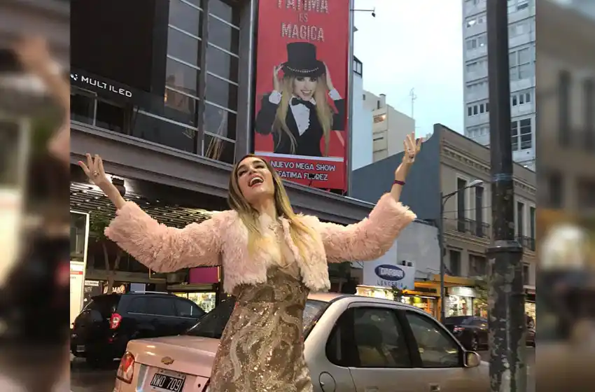 Fátima Flórez instaló su marquesina y anunció el estreno de "Fátima es mágica"