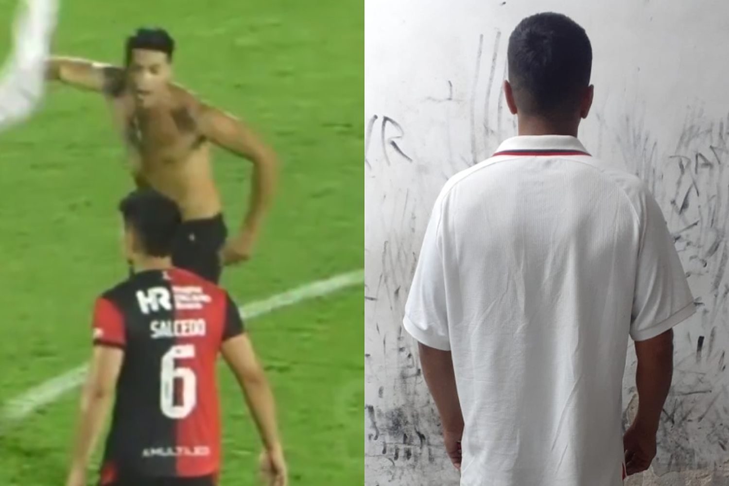 Invadieron la cancha de Newell's para insultar a los jugadores y fueron detenidos