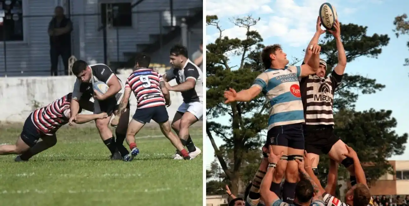 Santa Fe Rugby perdió con Estudiantes, que es uno de los tres invictos. CRAI ganó en su visita a Mar del Plata. Créditos: Prensa UAR / La Capital de Mar del Plata.