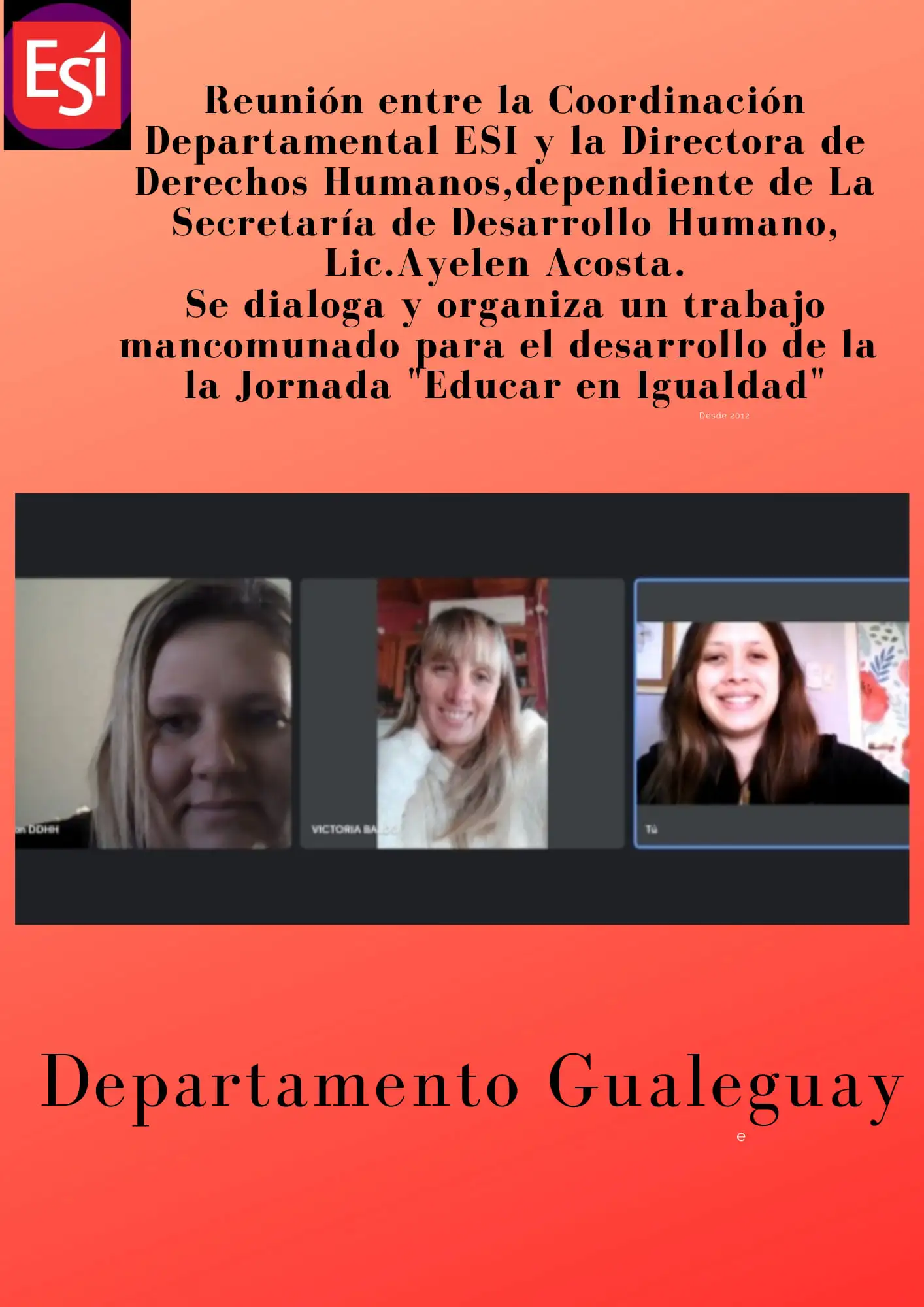 La Coordinación ESI prepara la Jornada Educar en Igualdad