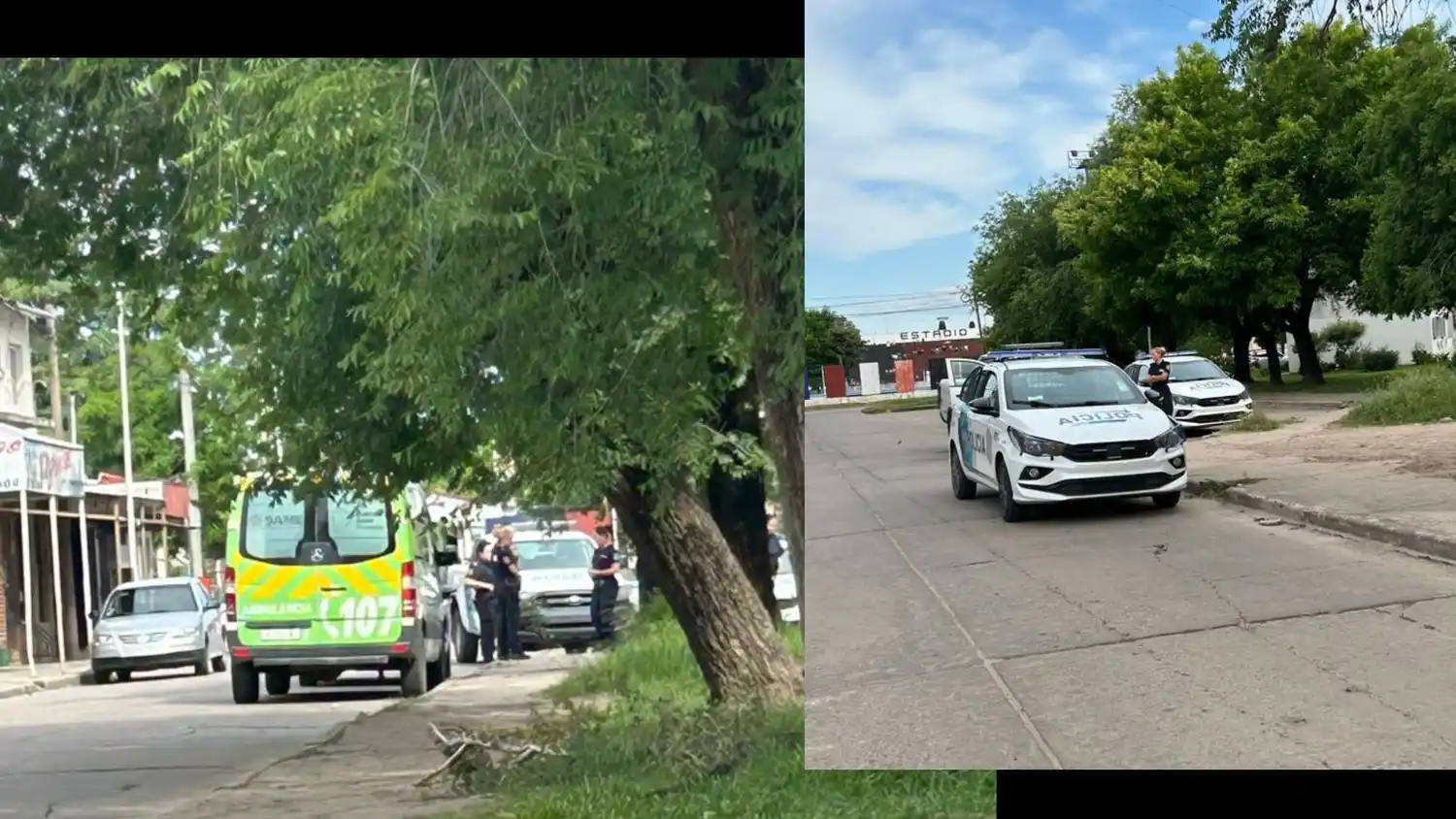 La policía y el servicio 107 del Hospital debieron intervenir en el conflicto.