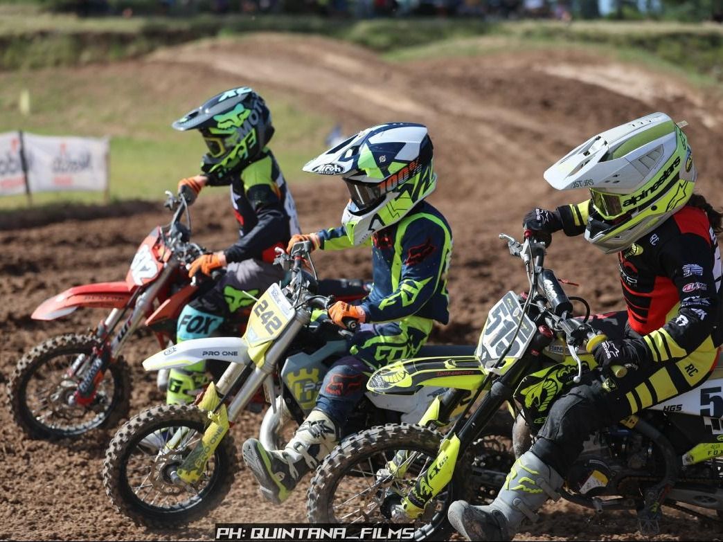 Valentino Bogue, campeón santafesino de motocross en la categoría 65 cc