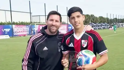 Bruno Cabral, la joya de River que la rompió en la Messi Cup y despertó interés en Europa