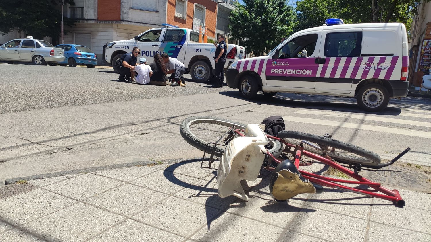 La bicicleta quedó desarmada