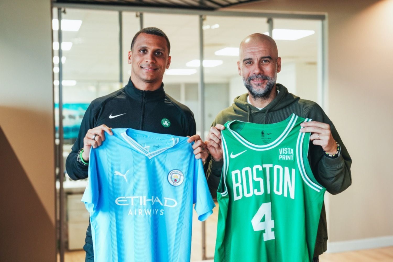 Bostons Celtics: Joe Mazzulla recibe a Pep Guardiola antes de las Finales de la NBA