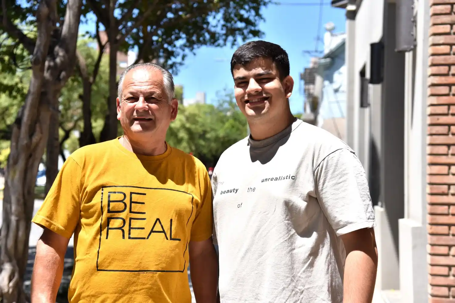 Claudio Gudiño junto a su hijo Nicolás