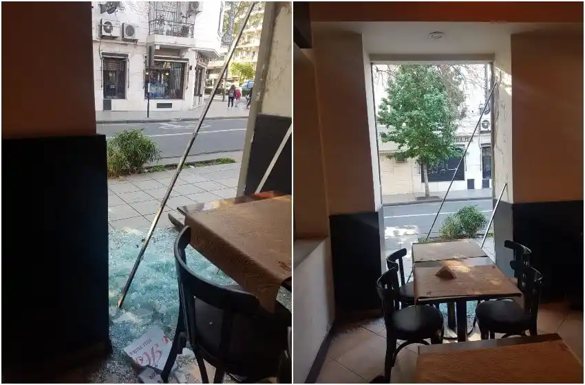 Vandalismo en una reconocida pizzería del macrocentro