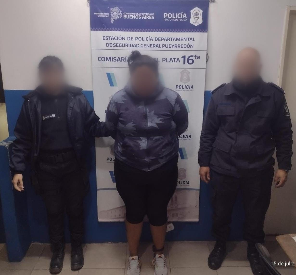 La mujer de 32 años fue detenida por la policía. Cumplía una sentencia por infracción a la Ley 23.737.