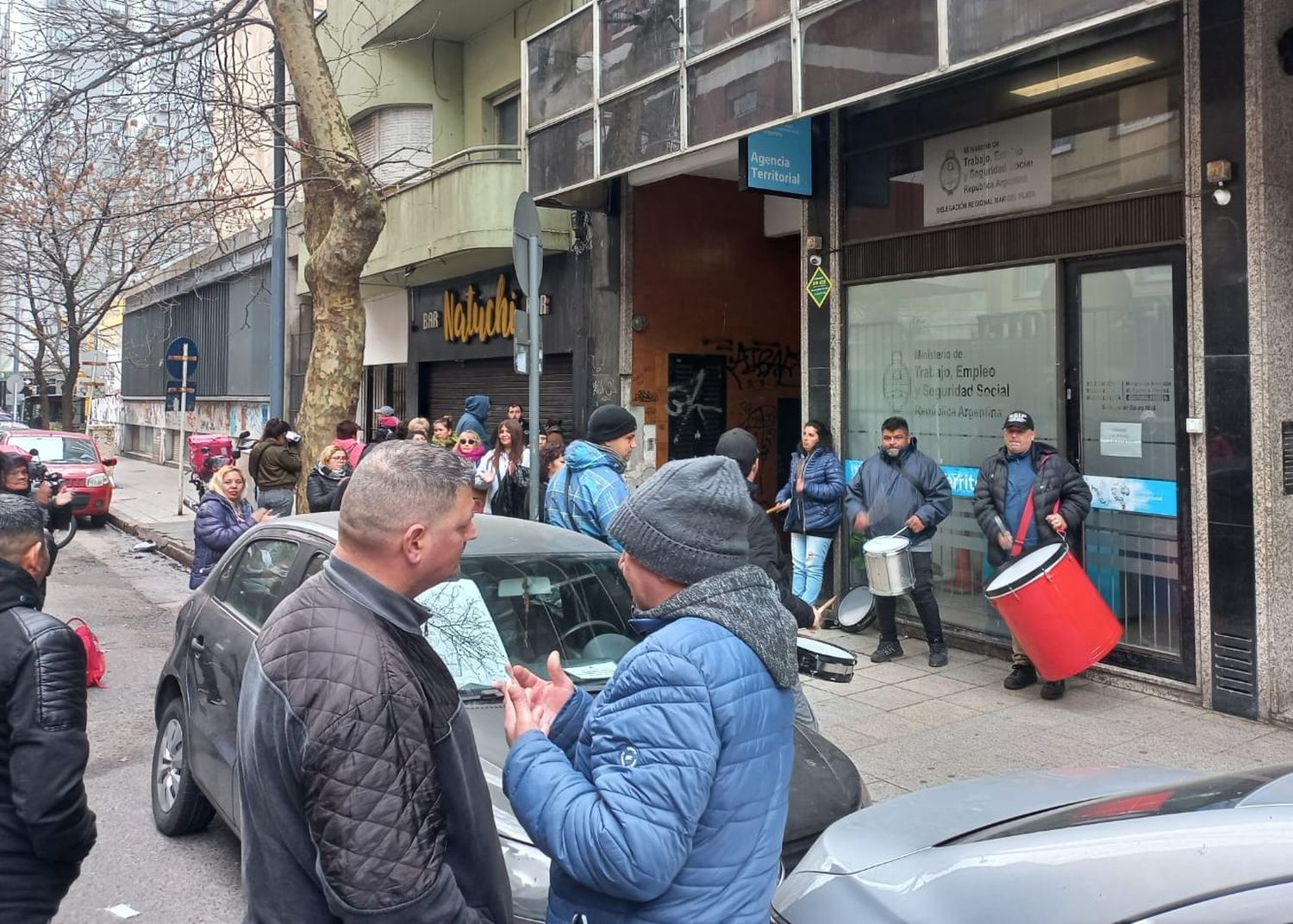 Trabajadores del Puerto se movilizaron al Ministerio de Trabajo para exigir paritarias