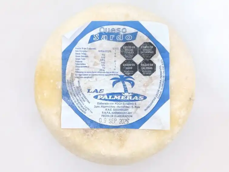 Prohibieron la comercialización de una marca de queso sardo en la provincia