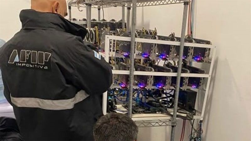 La AFIP detectó una granja clandestina de criptomonedas en Esperanza