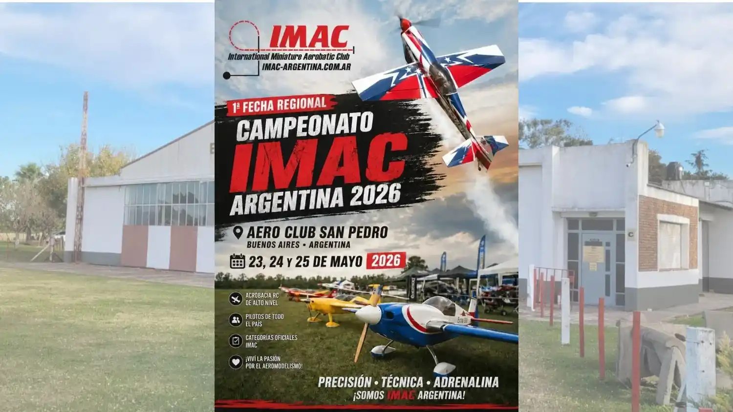 Este fin de semana en el Aero Club San Pedro se realizará la primera del Campeonato IMAC Argentina 2026, de aeromodelismo.