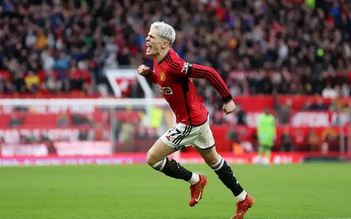 El delantero argentino Alejandro Garnacho