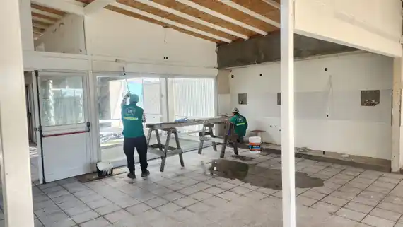 Continúan las obras de construcción del Centro de Desarrollo Infantil en el barrio Palermo