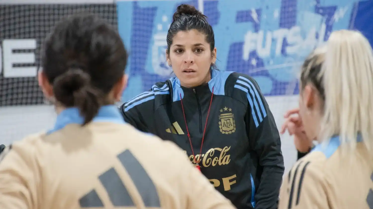 FOTO AFA Habarna, en pleno trabajo con la selección.
