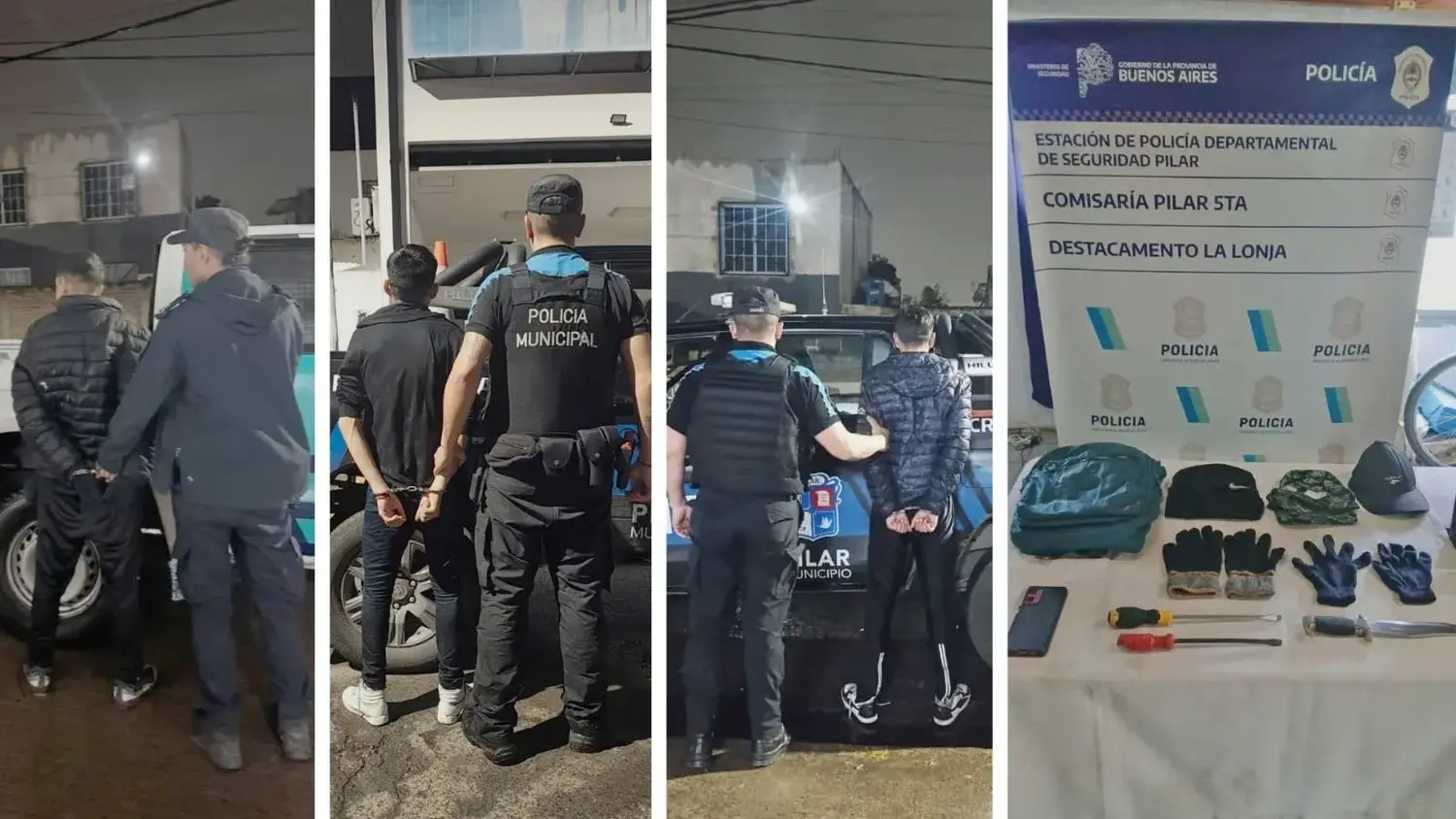 Aprehendidos por Guardia Urbana en Pilar