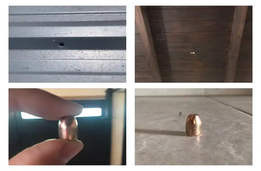 Año Nuevo: pensó que eran estruendos de la pirotecnia y encontró una bala en el garage