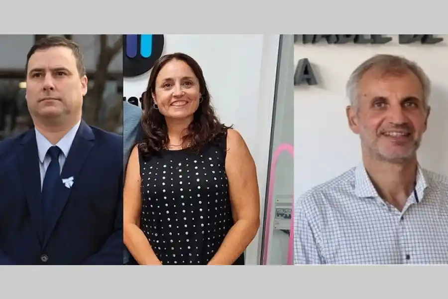 Ivan Viotti, Patricia Imoberdorf y Enrique Sofietti, los tres funcionarios cuestionados por el viaje a Alemania.