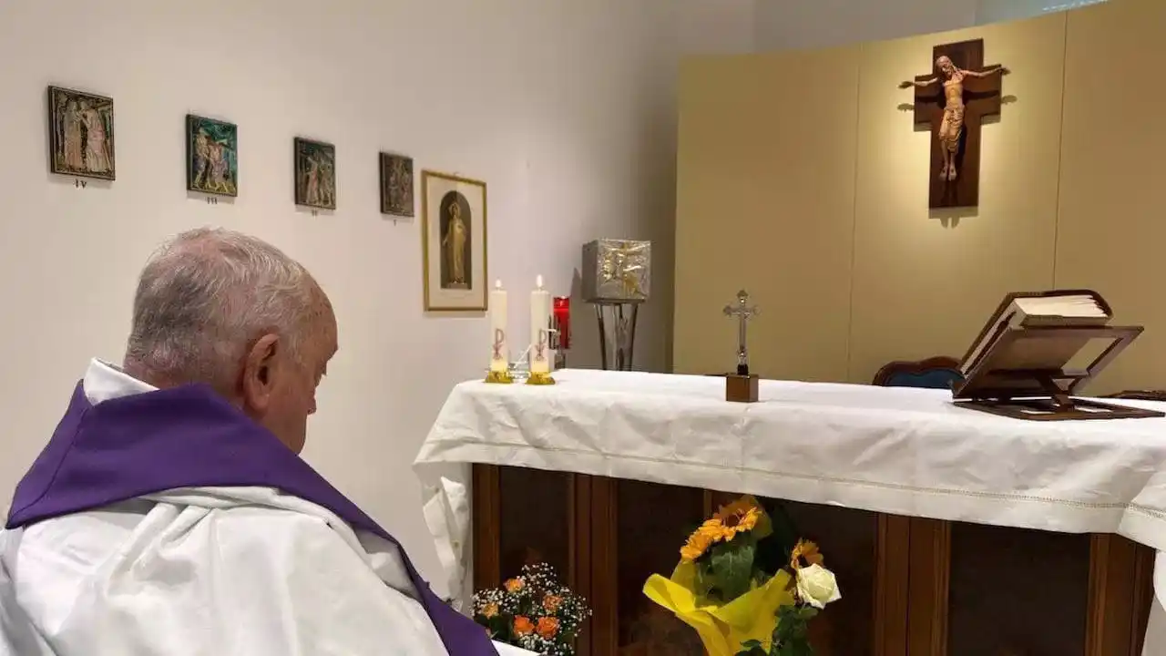 La imagen que difundió el Vaticano este domingo