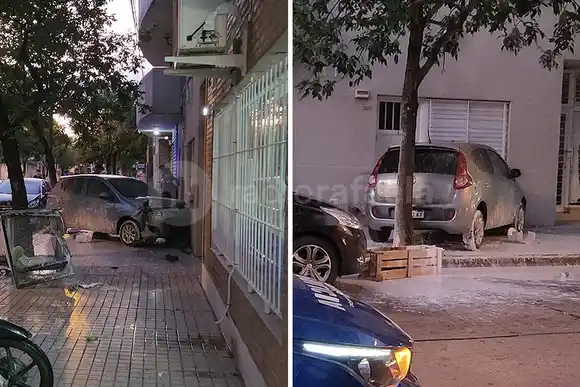 Una mujer se habría descompensado manejando e impactó violentamente contra un departamento
