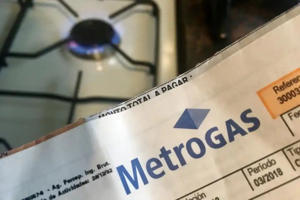 Facturación de Metrogas: Tomará el menor consumo del mismo bimestre de los últimos tres años