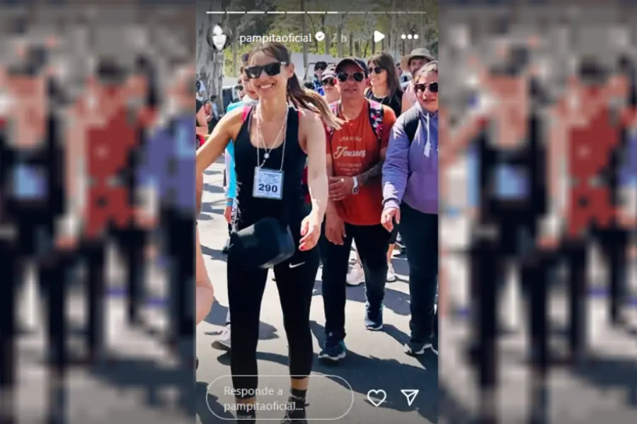 Como cada año Pampita se sumó a la Peregrinación a Lujan