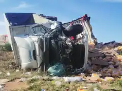 Accidente entre camiones en Ruta N°11 dejó personas lesionadas