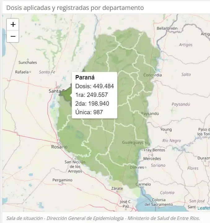 Covid-19: cuántas dosis aplicó cada departamento de la provincia