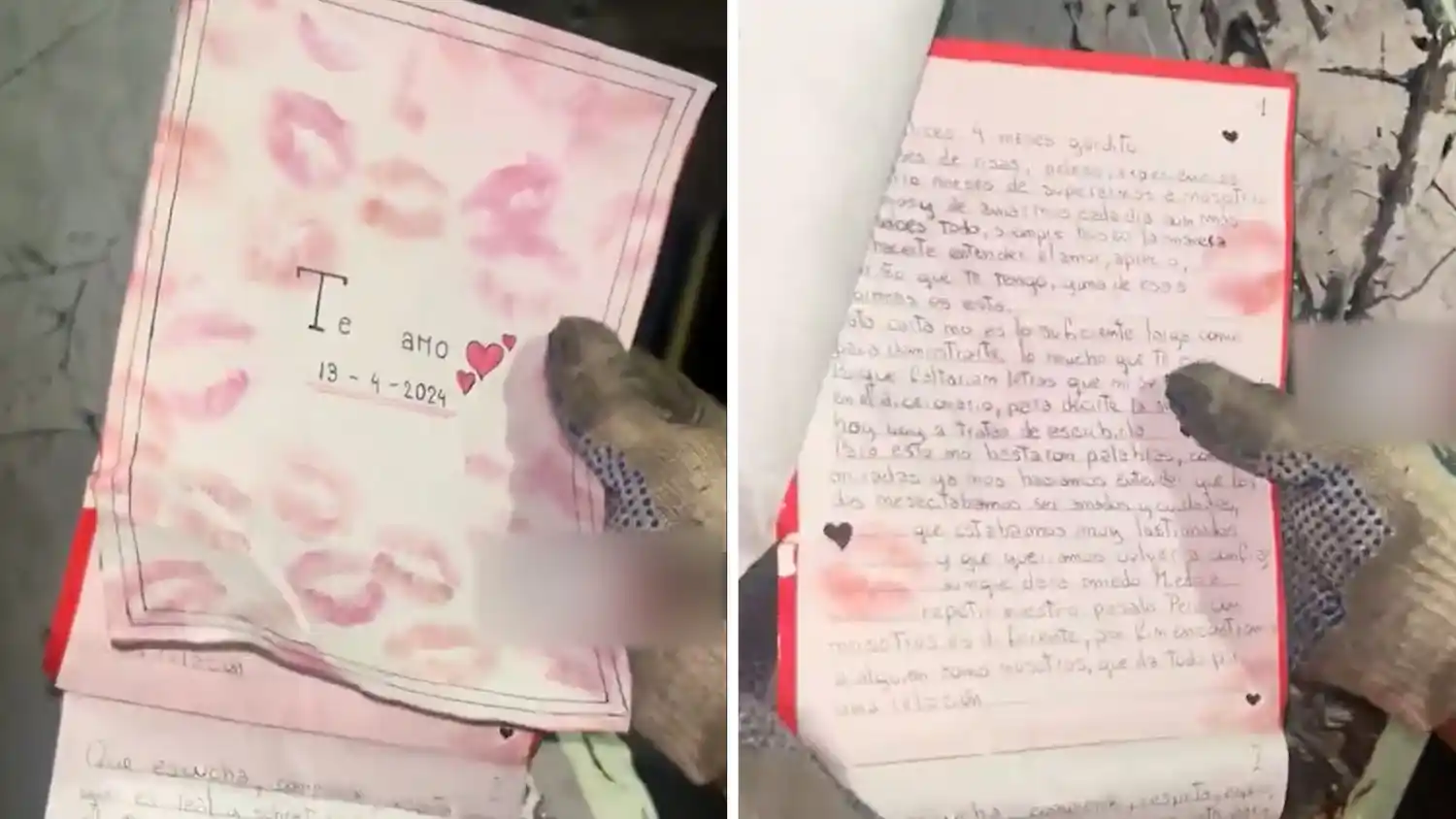 Un recolector encontró una extensa carta de amor en la basura y la escena se volvió viral