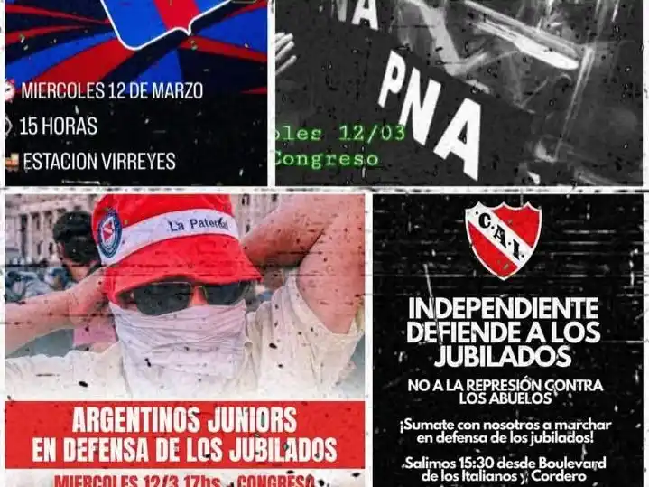 Convocatoria. Imágenes publicadas por los barras bravas en las redes sociales.