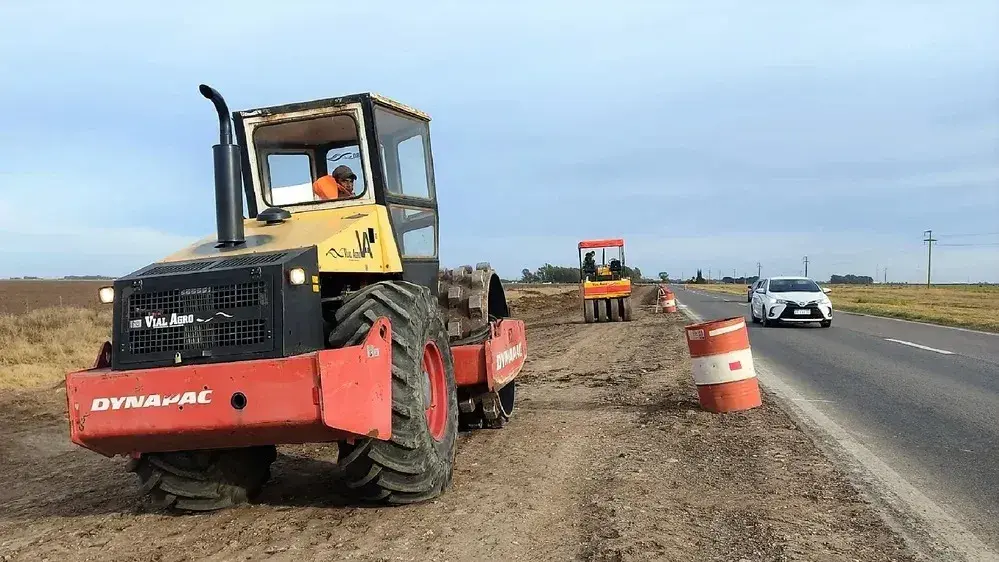 Trabajos en una de los rutas del país.